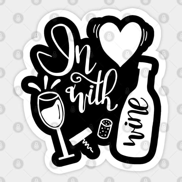 In Love With Wine Sticker by valentinahramov